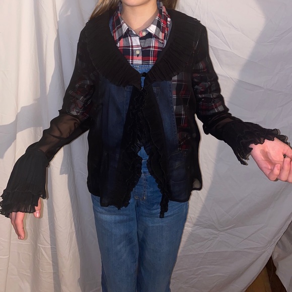 Bandolera black mesh blouse vintage - Picture 15 of 15